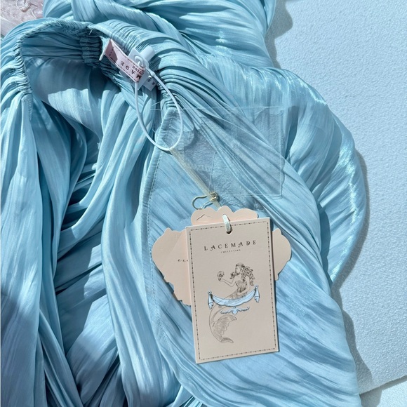 Lacemade Light Blue Satin Dress - Picture 3 of 5